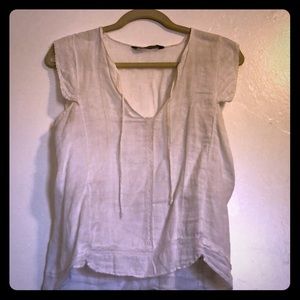 White zara blouse
